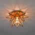 Brass Moravian Star Ceiling Light Transparent Glass 15-Inch